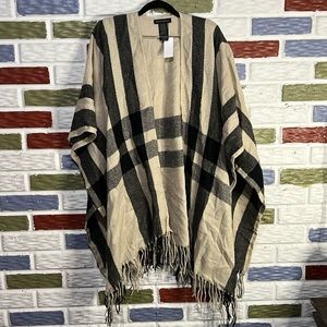 Banana Republic - NWT Plaid Blend Cashmere Poncho - One Size